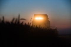 Acros combine harvesters, manufactured by Rostselmash OJSC, during the summer wheat harvest on a farm operated by 'Svetlyi" Group of Companies, in Kamenka village, outside Rostov, Russia, July 5, 2019. http://gk-svetlyi.ru/